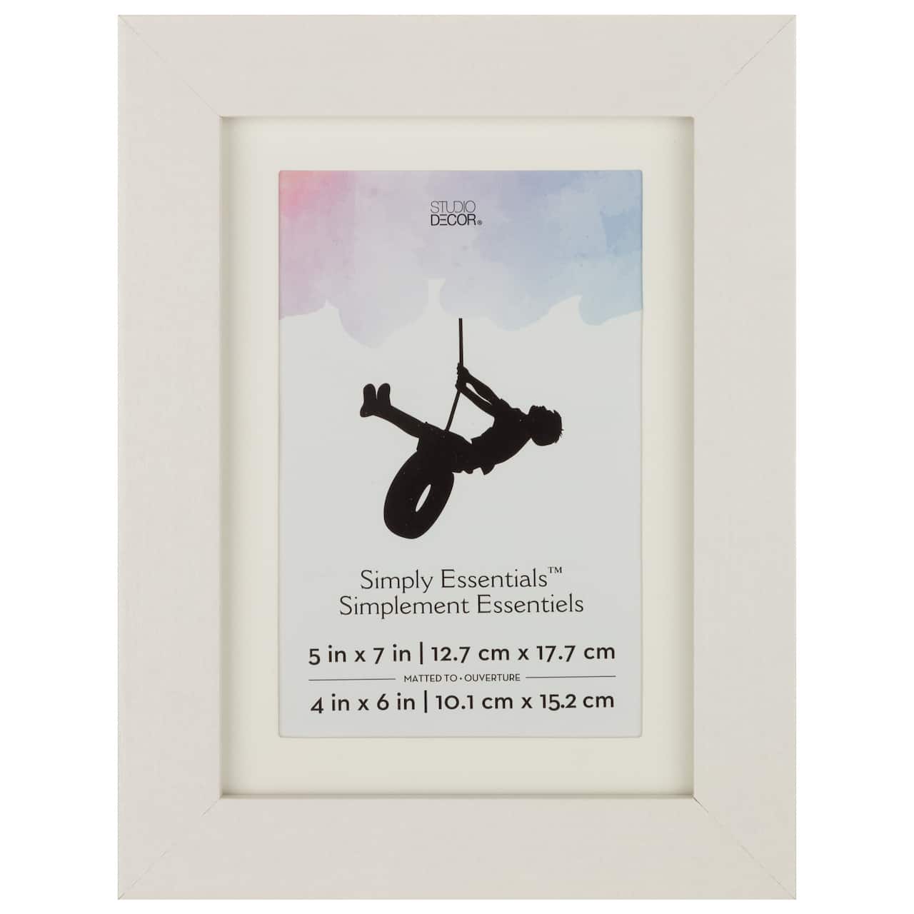 White 4&#x22; x 6&#x22; Frame with Mat, Simply Essentials&#x2122; by Studio D&#xE9;cor&#xAE;